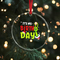 It's My Birthday Christmas Crystal Glass Ornament Funny Bday Xmas - Wonder Print Shop