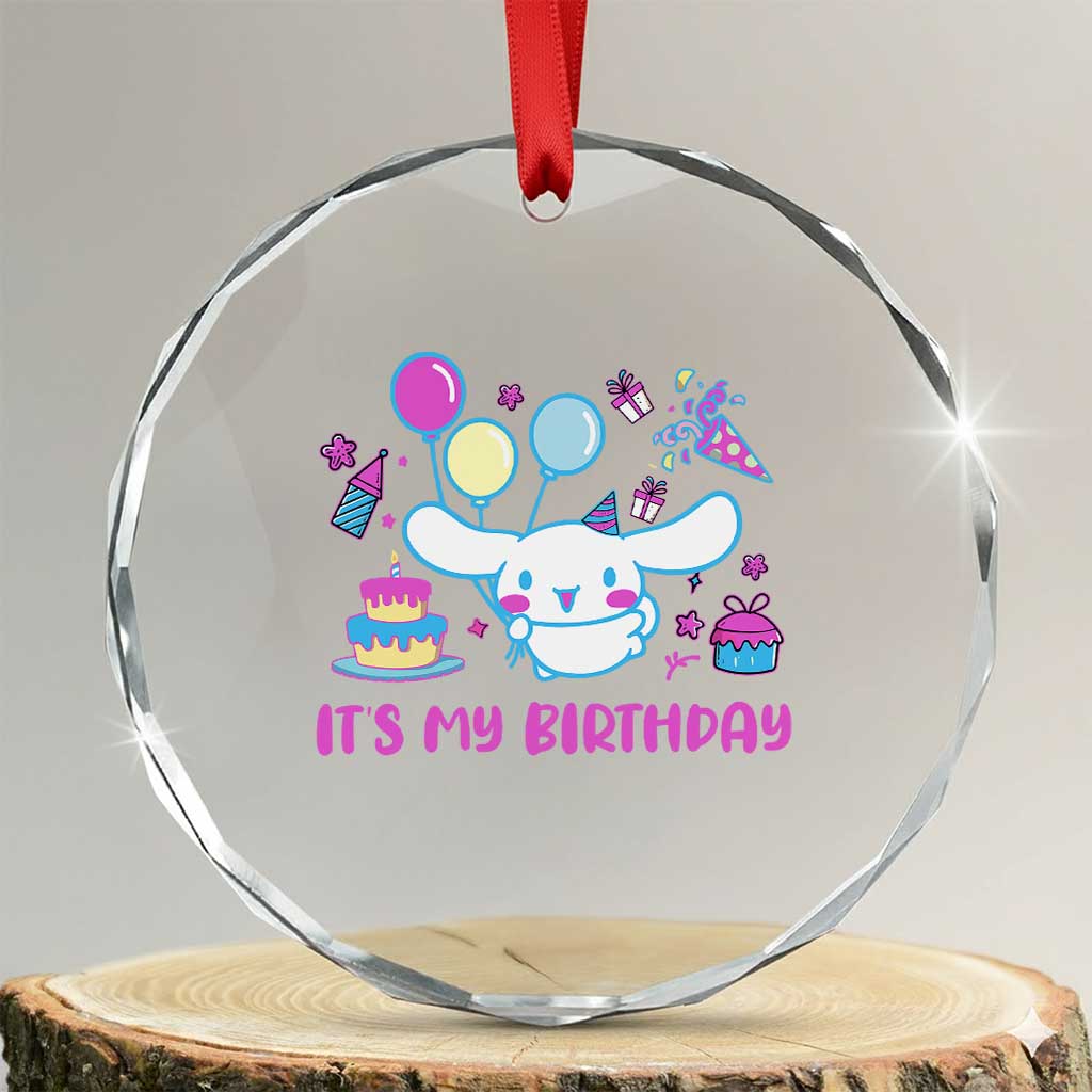 Its My Birthday Crystal Glass Ornament Girl Party Funny Bday Family Party