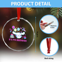 Its My Birthday Crystal Glass Ornament Girl Party Funny Bday Family Party