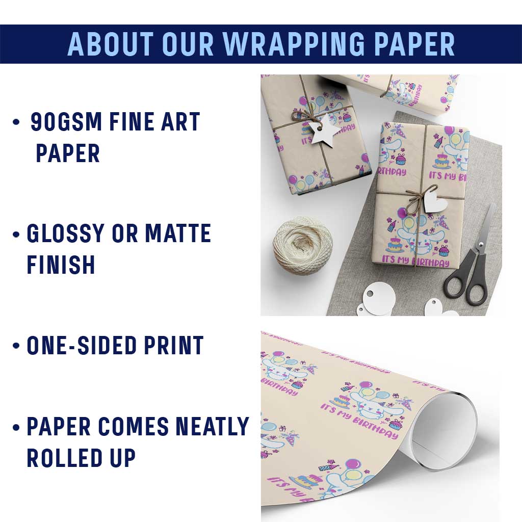 Its My Birthday Wrapping Paper Roll Girl Party Funny Bday Family Party