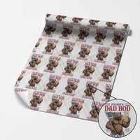 It's Not A Dad BOD It's A Father Figure Wrapping Paper Roll Dad Bear Drinking Beer 4th of July