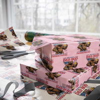 It's Not A Dad BOD It's A Father Figure Wrapping Paper Roll Dad Bear Drinking Beer 4th of July