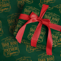 It's Not A Dad Bod It's A Father Figure Wrapping Paper Roll Fathers Day Funny Retro Vintage - Wonder Print Shop