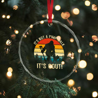 It’s Not A Pimp Walk It’s Gout Crystal Glass Ornament Funny Gout Dad Sarcastic Bigfoot