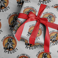 It's Not A Pimp Walk It's Gout Wrapping Paper Roll Funny Gout Dad Sarcastic Raccoon