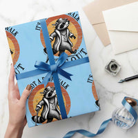 It's Not A Pimp Walk It's Gout Wrapping Paper Roll Funny Gout Dad Sarcastic Raccoon
