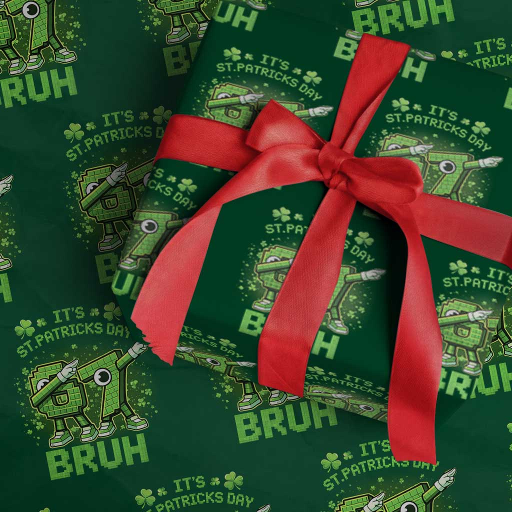 Its St Patricks Day 67 Bruh Wrapping Paper Roll Funny Shamrock Six Seven 6 7 Meme Gen Alpha