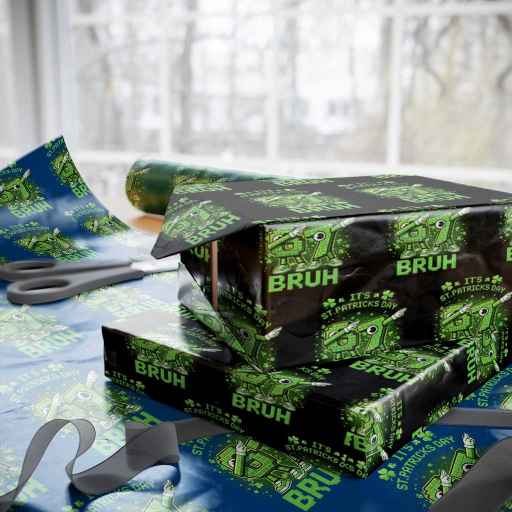 Its St Patricks Day 67 Bruh Wrapping Paper Roll Funny Shamrock Six Seven 6 7 Meme Gen Alpha