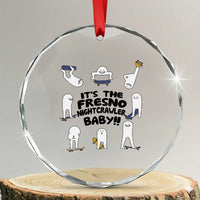 Its The Fresno Nightcrawler Baby Crystal Glass Ornament Funny Cryptid Skate Style Gift - Wonder Print Shop