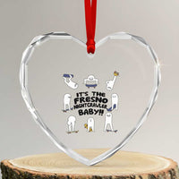 Its The Fresno Nightcrawler Baby Heart Crystal Glass Ornament Funny Cryptid Skate Style Gift - Wonder Print Shop