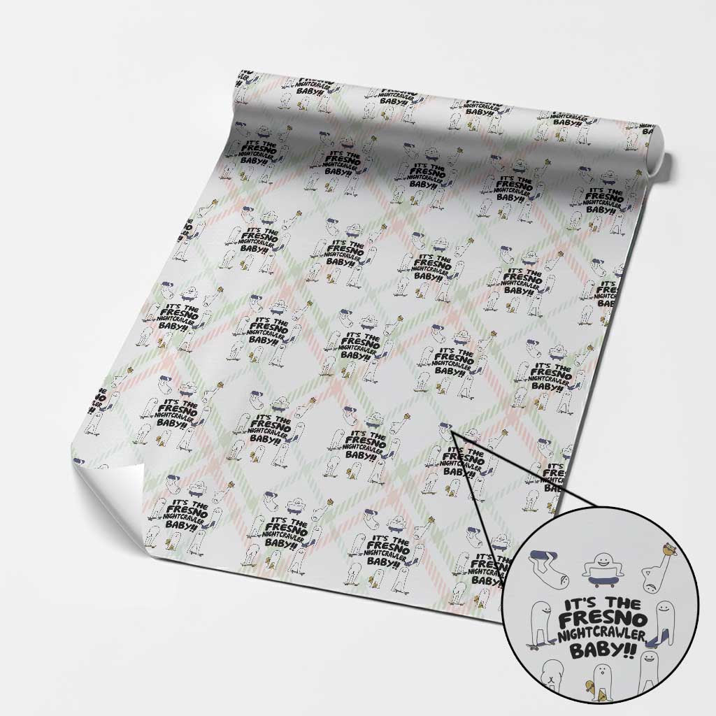 Its The Fresno Nightcrawler Baby Wrapping Paper Roll Funny Cryptid Skate Style Gift - Wonder Print Shop