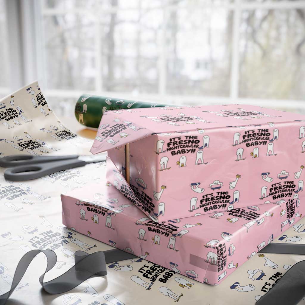 Its The Fresno Nightcrawler Baby Wrapping Paper Roll Funny Cryptid Skate Style Gift - Wonder Print Shop