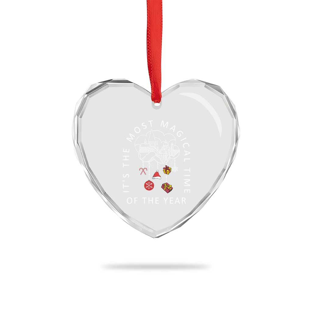 It's The Most Magical Time Of The Year Dream Castle Heart Crystal Glass Ornament - Wonder Print Shop