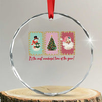 It's The Most Wonderful Time Of The Year Crystal Glass Ornament Coquette Christmas - Wonder Print Shop