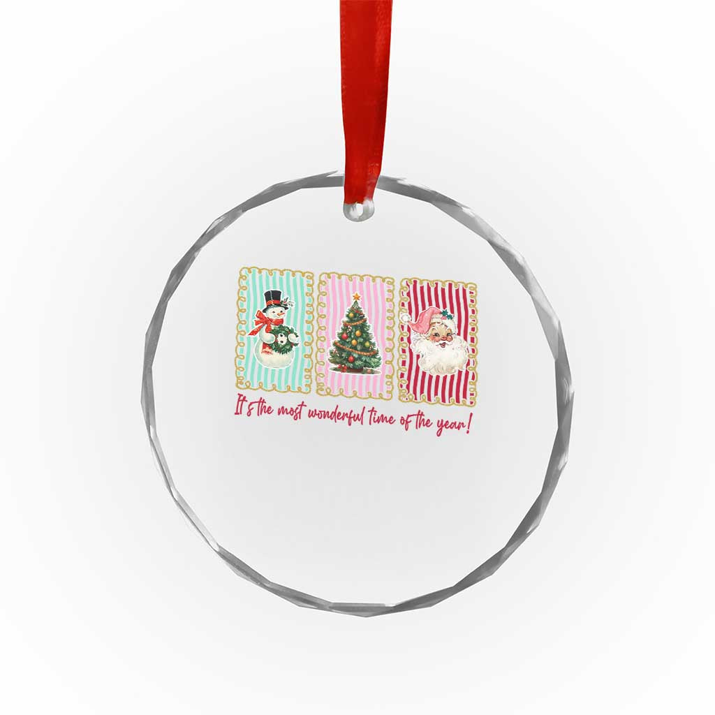 It's The Most Wonderful Time Of The Year Crystal Glass Ornament Coquette Christmas - Wonder Print Shop