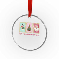 It's The Most Wonderful Time Of The Year Crystal Glass Ornament Coquette Christmas - Wonder Print Shop