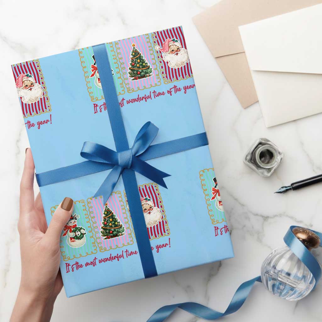 It's The Most Wonderful Time Of The Year Wrapping Paper Roll Coquette Christmas - Wonder Print Shop