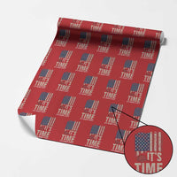 It's Time The 25th Amendment Wrapping Paper Roll Article II Red Hat Distressed American Flag Graphic
