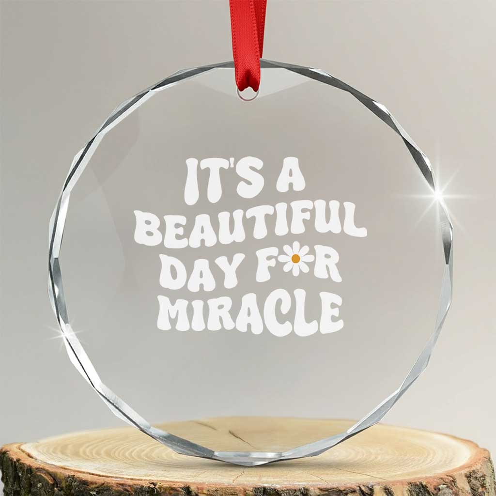 IVF Miracle Crystal Glass Ornament Transfer Day Infertility Support Gift - Wonder Print Shop