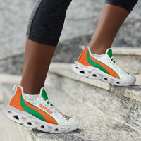 Ivory Coast 2026 Football Clunky Sneakers Les Elephants African Pattern Curve Stylized - Wonder Print Shop