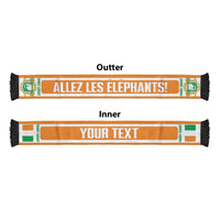 Ivory Coast 2026 Football Personalized Soccer Scarf Allez Les Elephants
