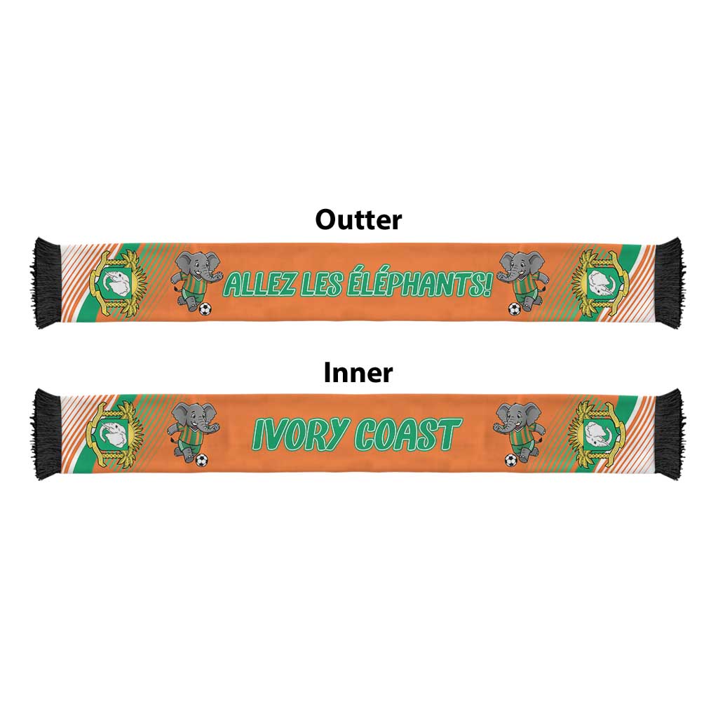 Ivory Coast 2026 Football Soccer Scarf Cote d'Ivoire Allez Les Elephants