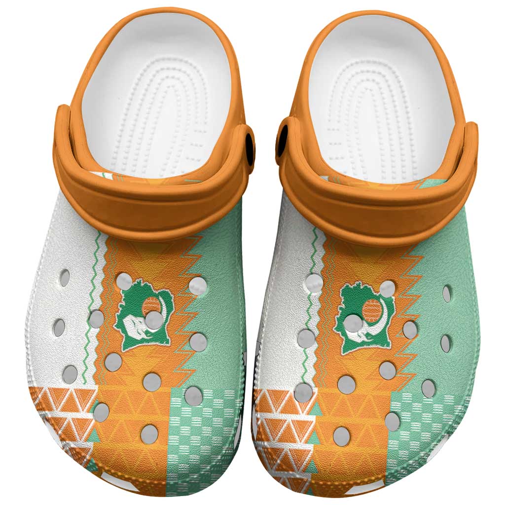 Ivory Coast Football Clogs Shoes Côte d'Ivoire-Tribal Sporty Style - Wonder Print Shop