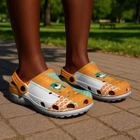 Ivory Coast Football Clogs Shoes Côte d'Ivoire-Tribal Sporty Style - Wonder Print Shop