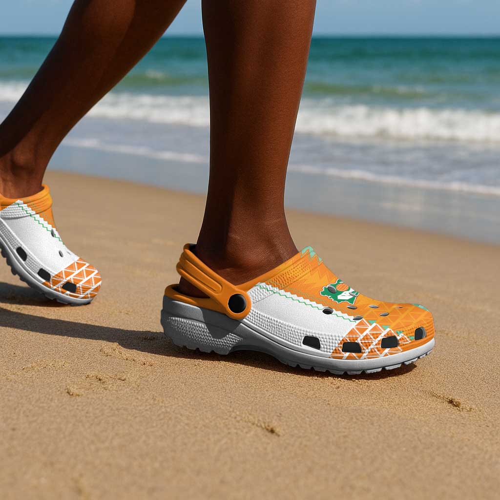 Ivory Coast Football Clogs Shoes Côte d'Ivoire-Tribal Sporty Style - Wonder Print Shop