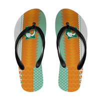 Ivory Coast Football Flip Flops Côte d'Ivoire-Tribal Sporty Style - Wonder Print Shop