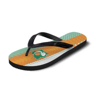 Ivory Coast Football Flip Flops Côte d'Ivoire-Tribal Sporty Style - Wonder Print Shop