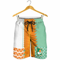 Ivory Coast Football Shorts for Men Côte d'Ivoire-Tribal Sporty Style - Wonder Print Shop