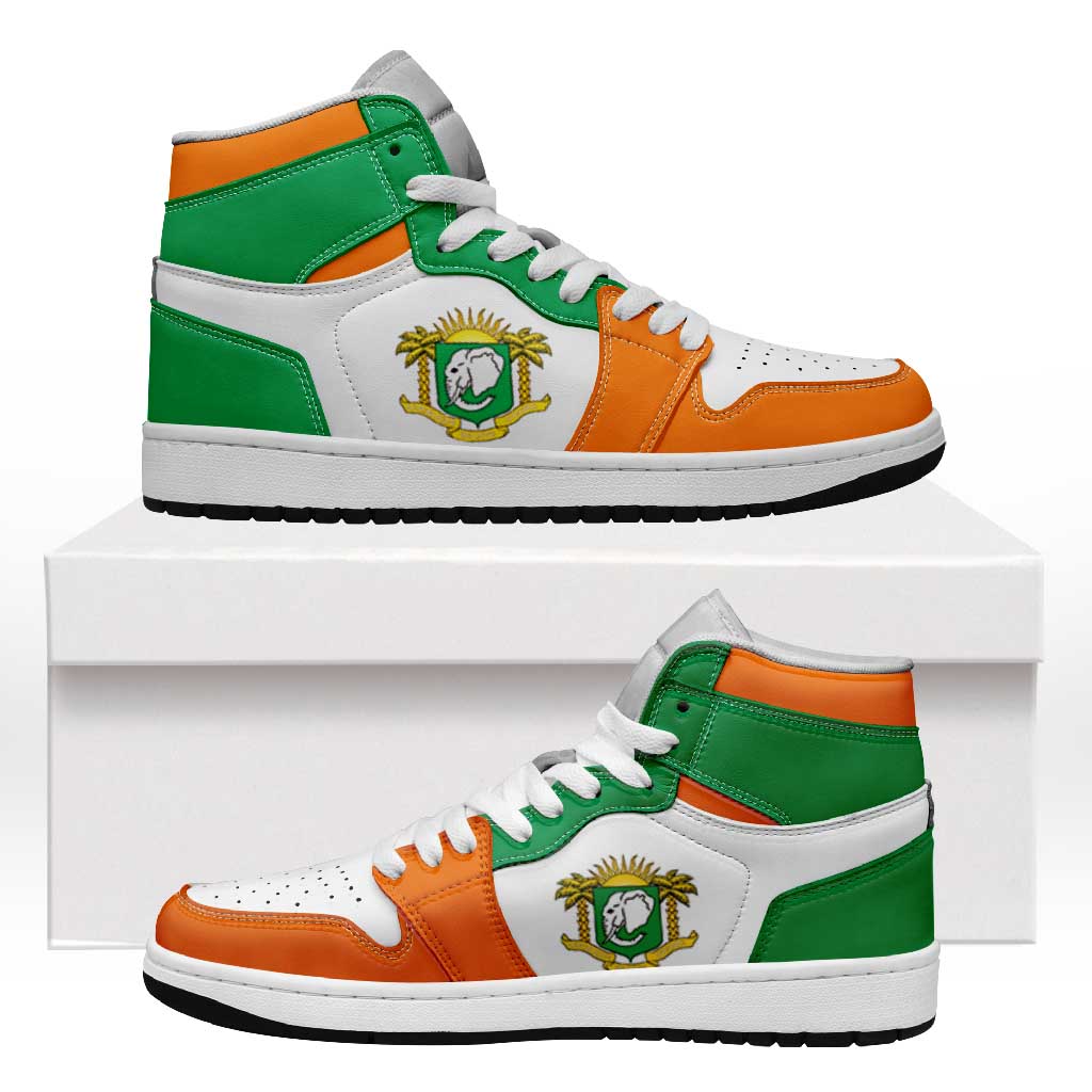 Ivory Coast High Sneakers AJ1 Classic National Flag Style - Wonder Print Shop