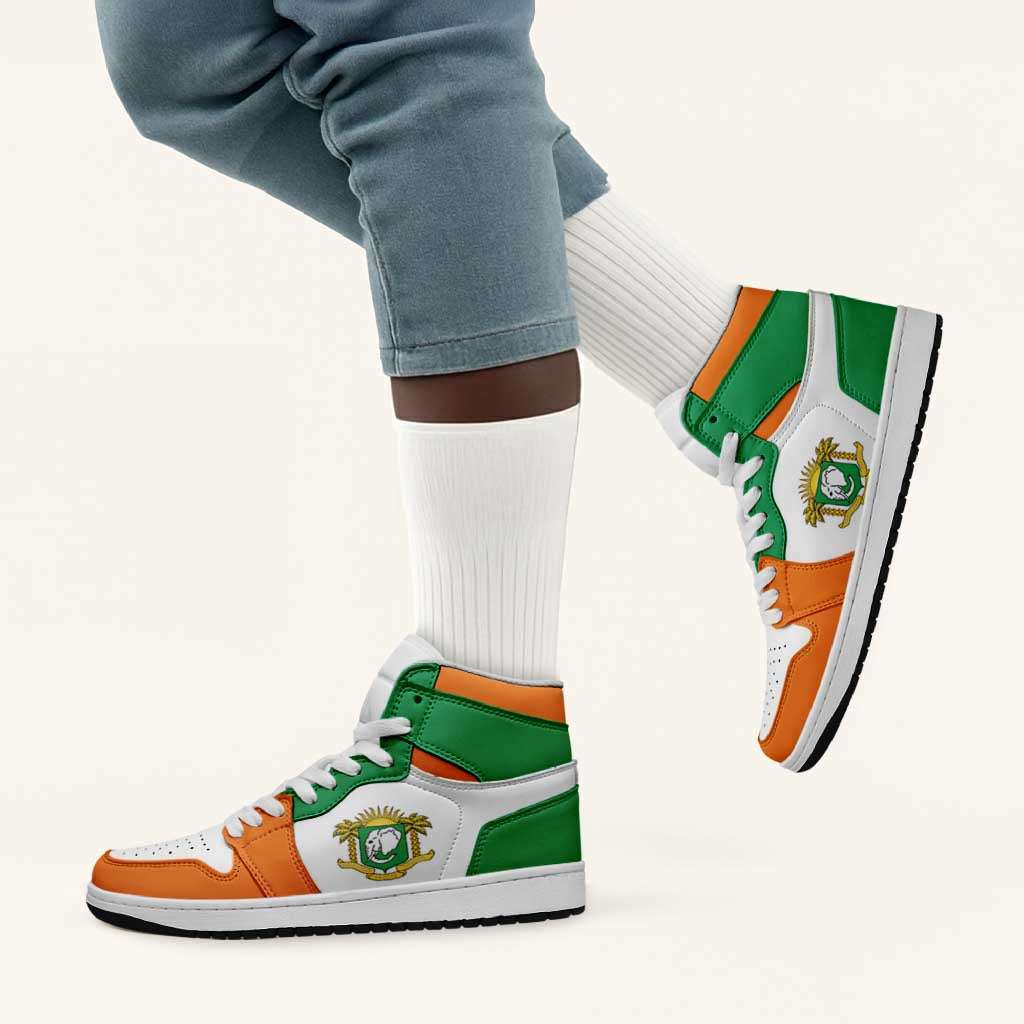Ivory Coast High Sneakers AJ1 Classic National Flag Style - Wonder Print Shop