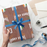 Ivory Coast Soccer Sports Graphic Number 10 Jersey Style Wrapping Paper Roll Proud Ivorian Cote d'Ivoire Football Fans Game Day Pride