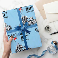 Iwo Jima WWII Veteran Wrapping Paper Roll 80th Anniversary 4th of July US Flag - Wonder Print Shop