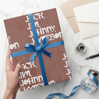 Jack Jim Johnny Jameson St Patricks Day Whiskey Shamrock Wrapping Paper Roll