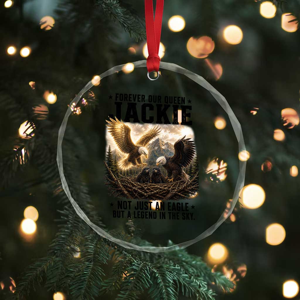 Jackie Bald Eagle Crystal Glass Ornament Forever Our Queen Not Just An Eagle But A Legend In The Sky