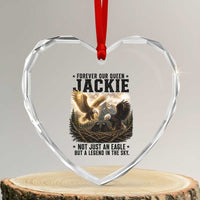 Jackie Bald Eagle Heart Crystal Glass Ornament Forever Our Queen Not Just An Eagle But A Legend In The Sky