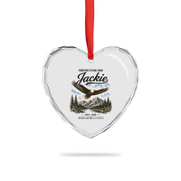 Jackie Bald Eagle Memorial Tribute Heart Crystal Glass Ornament Forever Flying High Big Bear California 2012 2026