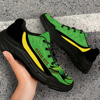 Jamaica 2026 Football Chunky Sneakers Reggae Boyz Grunge Curve Stylized - Wonder Print Shop