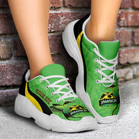 Jamaica 2026 Football Chunky Sneakers Reggae Boyz Grunge Curve Stylized - Wonder Print Shop