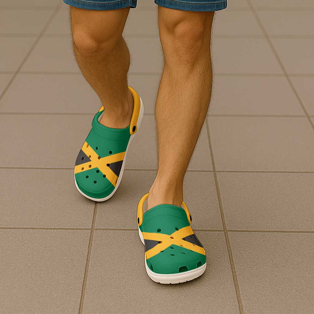 Jamaica Clogs Shoes Heritage Palette Flag-Inspired - Wonder Print Shop