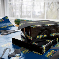 Jamaica Est 1962 Tropical Independence Wrapping Paper Roll Doctor Bird and Hibiscus Botanical Travel Souvenir