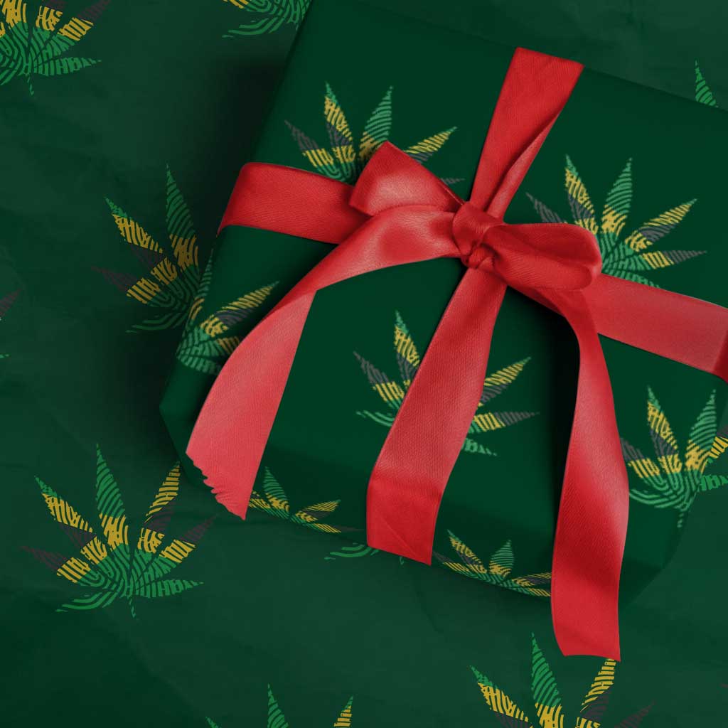 Jamaica Flag Cannabis Wrapping Paper Roll Funny Stoner Weed Lovers Marijuana 420 - Wonder Print Shop