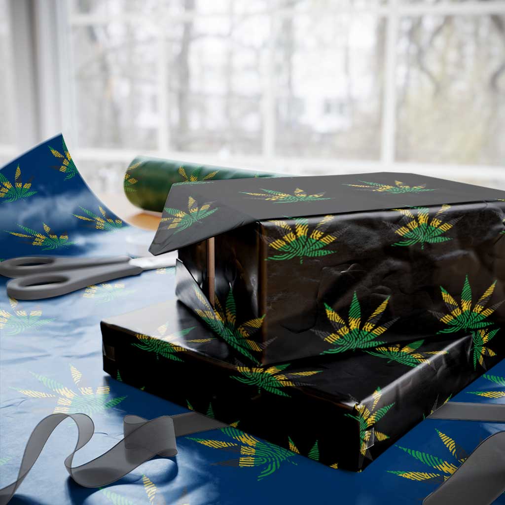 Jamaica Flag Cannabis Wrapping Paper Roll Funny Stoner Weed Lovers Marijuana 420 - Wonder Print Shop