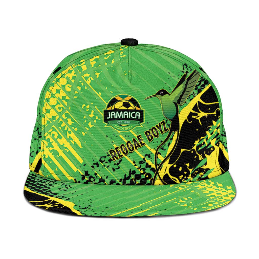 Jamaica Football Snapback Cap Come On Reggae Boyz Red-billed streamertail - Wonder Print Shop