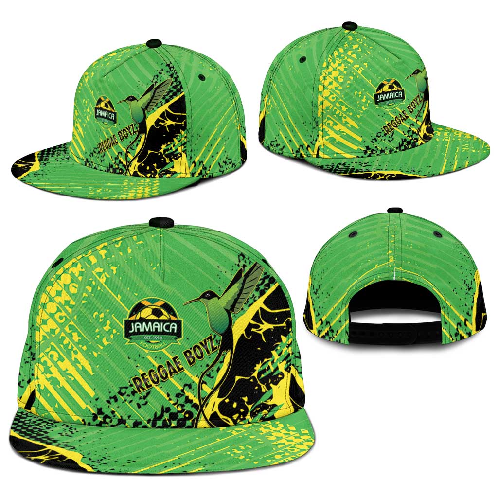 Jamaica Football Snapback Cap Come On Reggae Boyz Red-billed streamertail - Wonder Print Shop