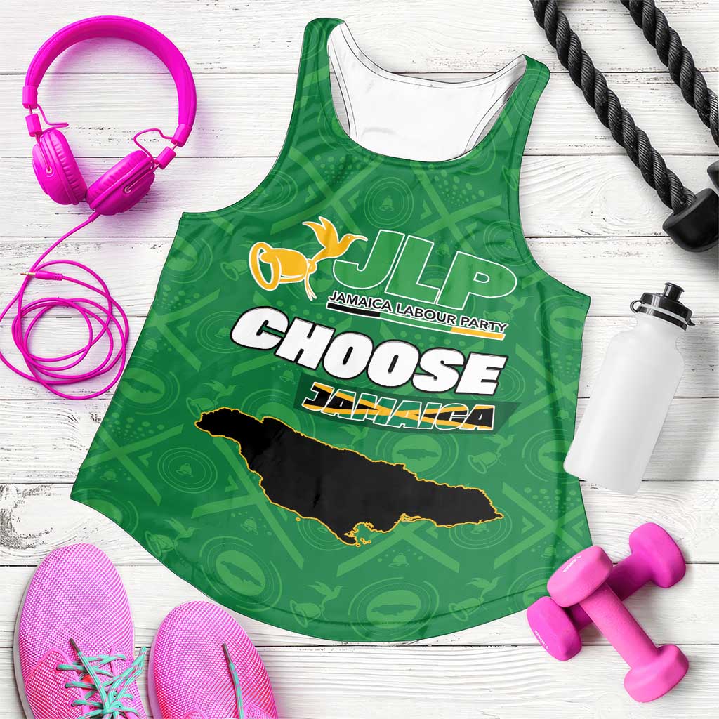 Jamaica Labour Party Women Racerback Tank Choose Jamica - Wonder Print Shop