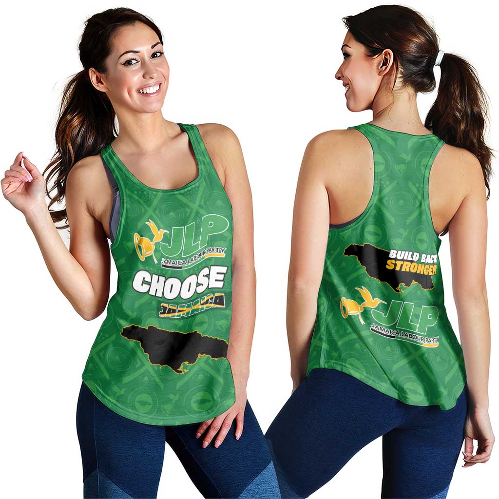 Jamaica Labour Party Women Racerback Tank Choose Jamica - Wonder Print Shop